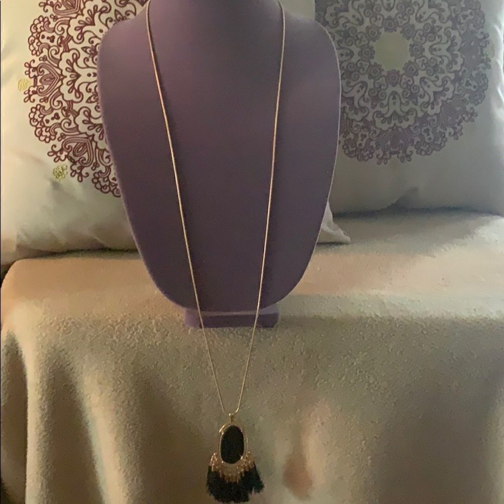 Boho fringe necklace  